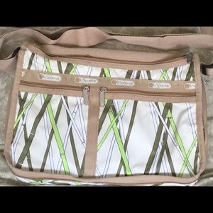 Lesportsac green bamboo cross-body bag